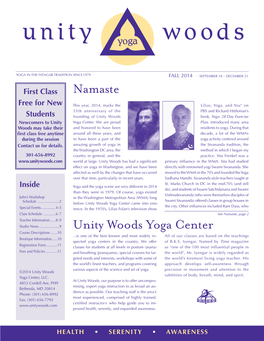 Namaste Unity Woods Yoga Center