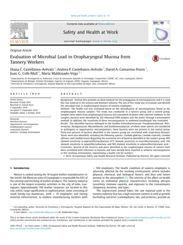 Evaluation of Microbial Load in Oropharyngeal Mucosa from Tannery Workers