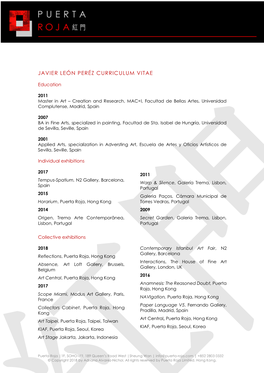 PR Javier Leon Perez CV