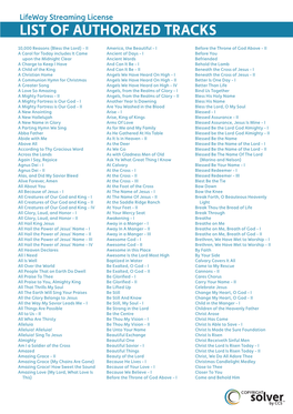 List of Authorized Tracks