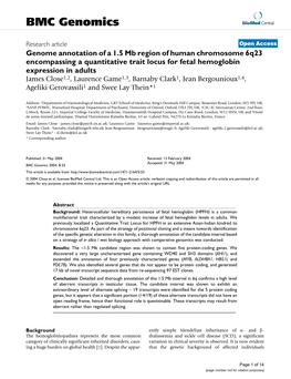 BMC Genomics Biomed Central