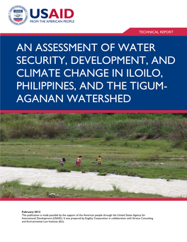 An Assessment of Water Security, Development, and Climate Change in Iloilo, Philippines, and the Tigum