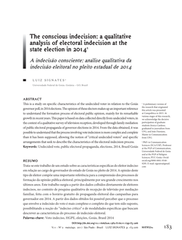 A Qualitative Analysis of Electoral Indecision at the State Election In