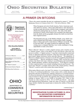 Ohio Securities Bulletin