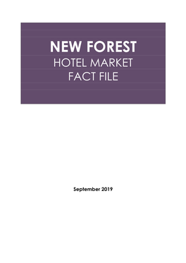 New Forest Hotel Market Fact File