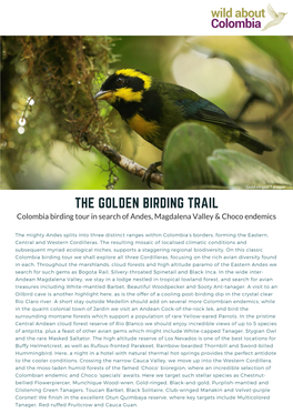 The Golden Birding Trail WAC01