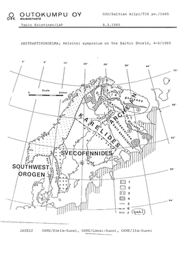 OUTOKUMPU OY 020/Baltian Kilpi/TJK Ym./1985 MALMINETSINTÄ Tapio Koistinen/LAP 8.3.1985