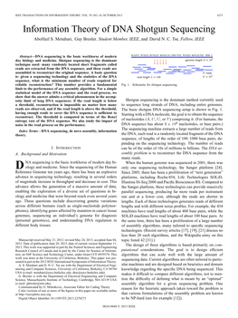 Information Theory of DNA Shotgun Sequencing Abolfazl S