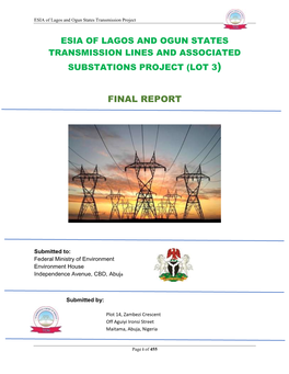 ESIA of Lagos and Ogun States Transmission Project