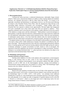 A Self-Replicating Radiation-Shield for Human Deep-Space Exploration: Radiotrophic Fungi Can Attenuate Ionizing Radiation Aboard the International Space Station”