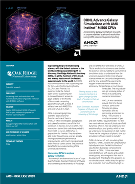 ORNL Advance Galaxy Simulations with AMD Instinct™ MI100 Gpus