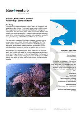 Blue Venture Diving Brochure