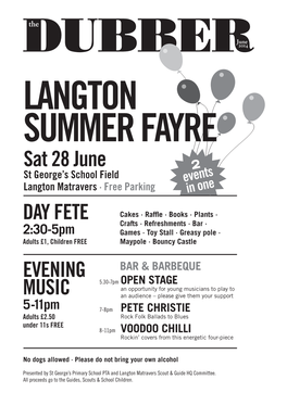 DAY FETE EVENING MUSIC Sat 28 June