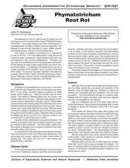 Phymatotrichum Root Rot