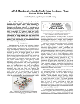 A Path Planning Algorithm for Single-Ended Continuous Planar Robotic Ribbon Folding