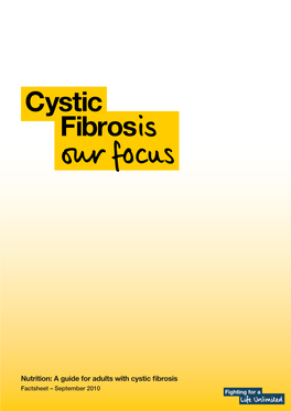 Nutrition: a Guide for Adults with Cystic Fibrosis