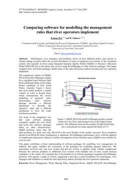 Comparing Software for Modelling the Management Rules That River Operators Implement