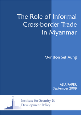 The Role of Informal Cross-Border Trade in Myanmar