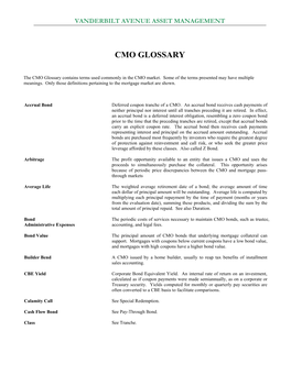 Cmo Glossary