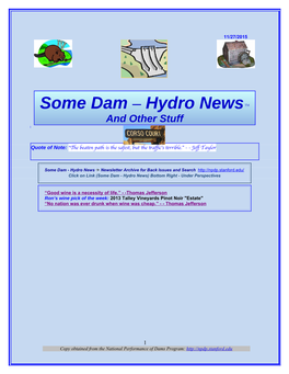 Some Dam – Hydro Newstm