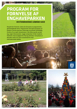 Program for Fornyelse Af Enghaveparken Vesterbroernes Grønne Have