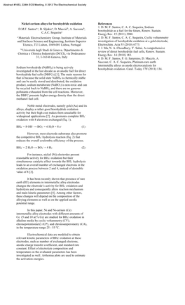 Nickel-Cerium Alloys for Borohydride Oxidation D.M.F. Santosa,∗, B