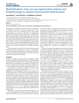 Biofortification