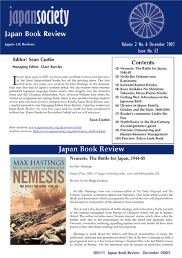 Japan Book Review Japan-UK Reviews Volume 2 No