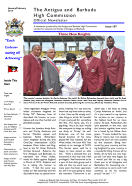 The Antigua and Barbuda High Commission Official Newsletter