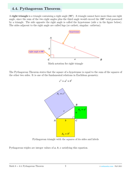 Pythagorean Theorem