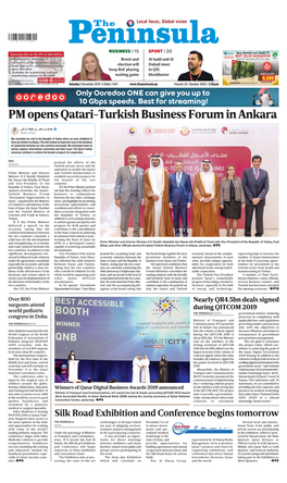 PM Opens Qatari-Turkish Business Forum in Ankara