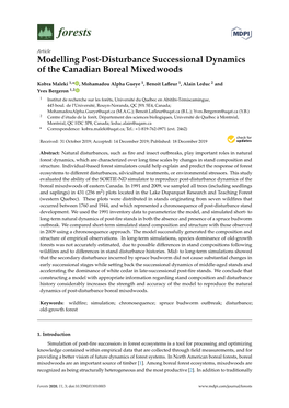 Modelling Post-Disturbance Successional Dynamics of the Canadian Boreal Mixedwoods