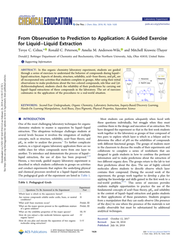 A Guided Exercise for Liquid–Liquid Extraction