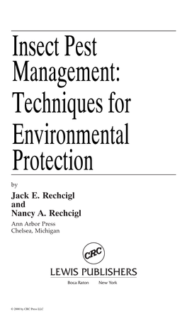 Insect Pest Management: Techniques for Environmental Protection by Jack E