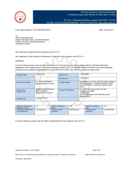 India Council for Technical Education (A Statutory Body Under Ministry of HRD, Govt