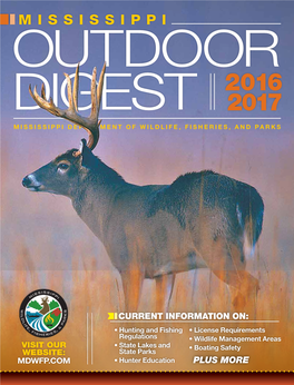 Mississippi Outdoor 2016 Digest 2017 Mississippi Department of Wildlife, Fisheries, and Parks