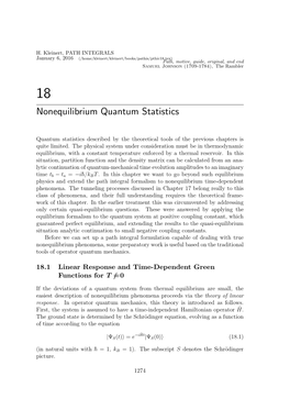 Nonequilibrium Quantum Statistics