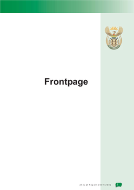 Republic of South Africa Department of Defence Annual Report 2001