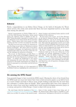 Newsletter Volume 15 Number 3 September 2014