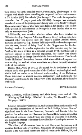 Jim Swauger" Is Said to Agree with Moshe About Cancelling the Proposed 1967 Excavation Season at Tel Ashdod (160)