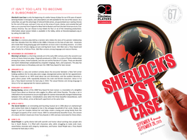 Sherlock's Last Case Playbill