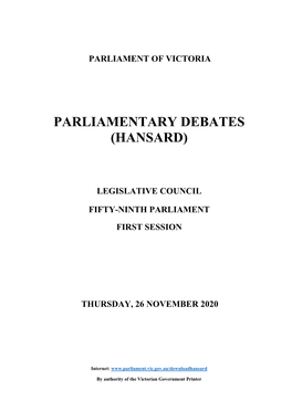 Parliamentary Debates (Hansard)