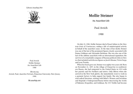 Mollie Steimer an Anarchist Life