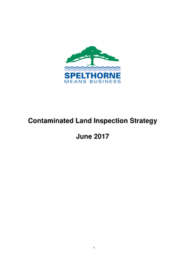 Contaminated Land Inspection Strategy June 2017