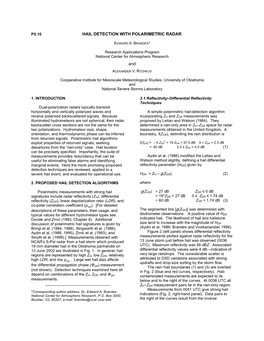 Hail Detection with Polarimetric Radar