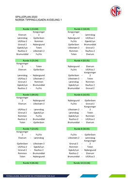 Spilleplan 2020 Norsk Tipping-Ligaen Avdeling 1