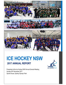 Ice Hockey Nsw 2017 Annual Report