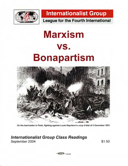 Marxism Vs. Bonapartism