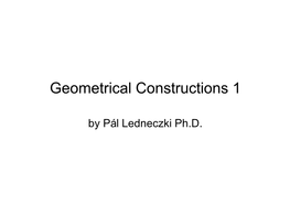 Geometrical Constructions 1