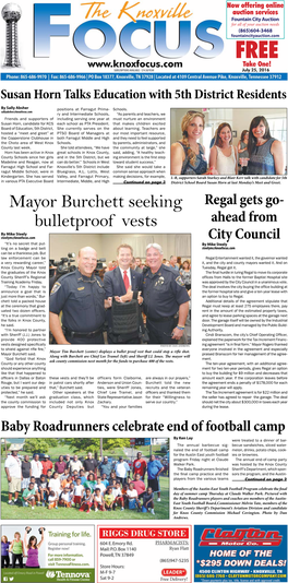 Mayor Burchett Seeking Bulletproof Vests